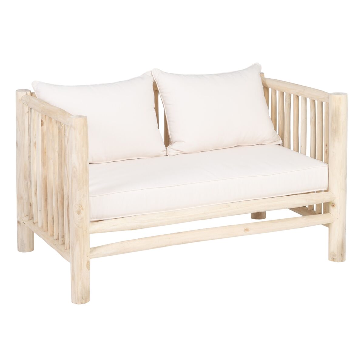 2-mans soffa AKAR 131 x 80 x 77,5 cm Naturell teakträ