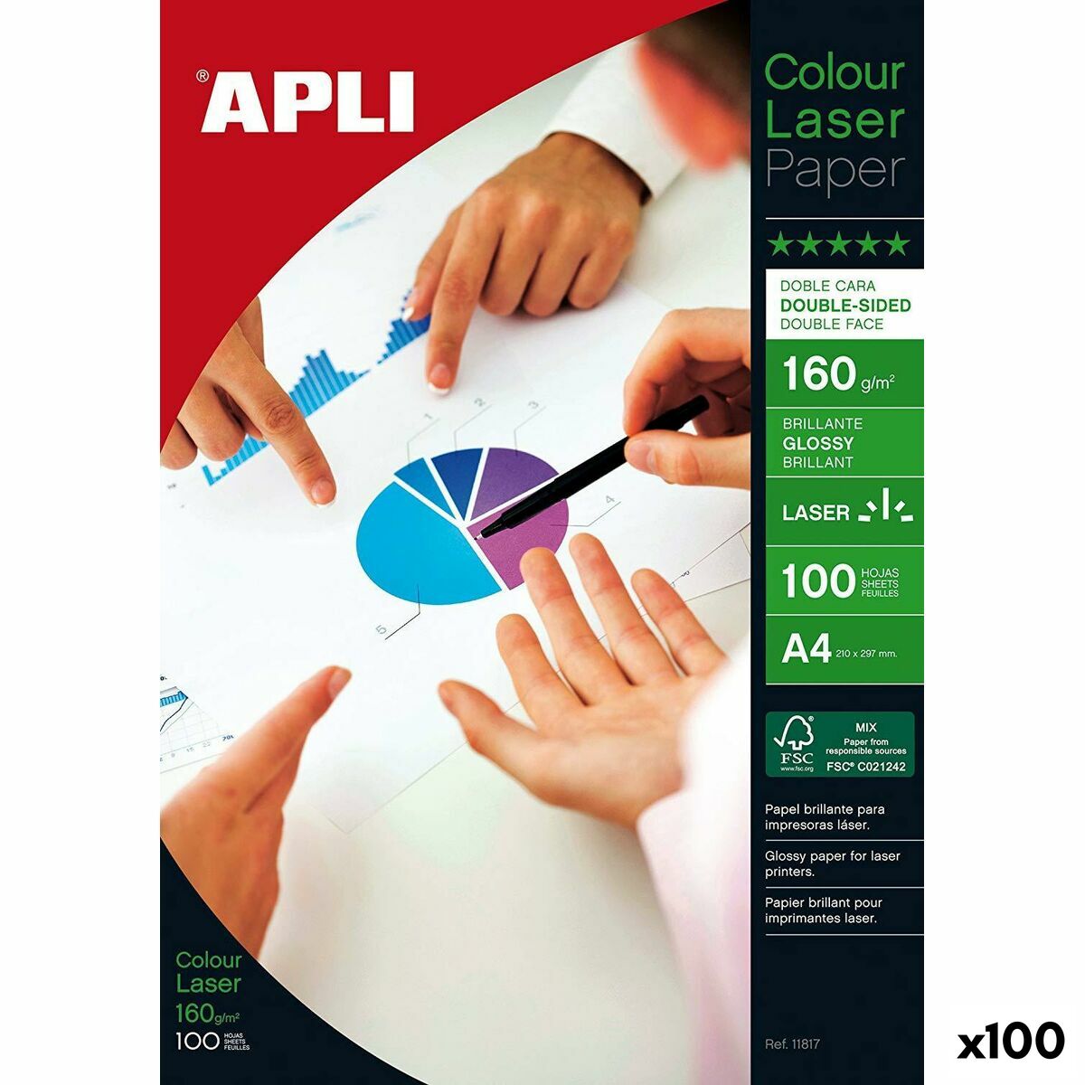 Fotopapper Blankt Apli 11817 100 Blad Dubbelsidig - 2