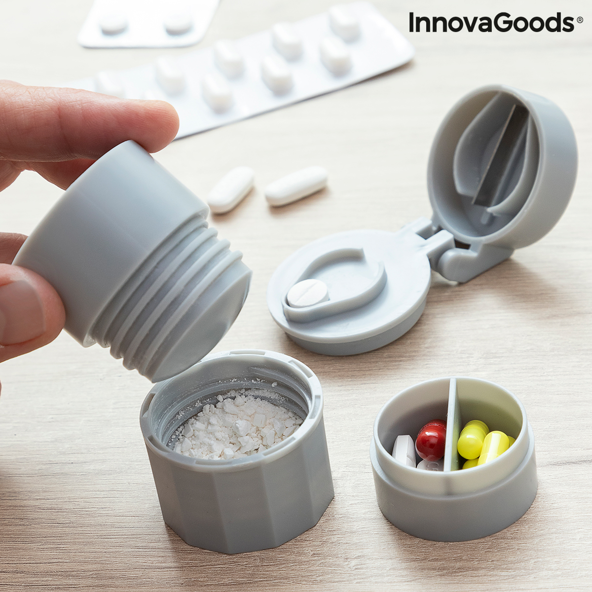 5-i-1-Doseringsanordning för piller med skärare och krossare Fivlok InnovaGoods - 9
