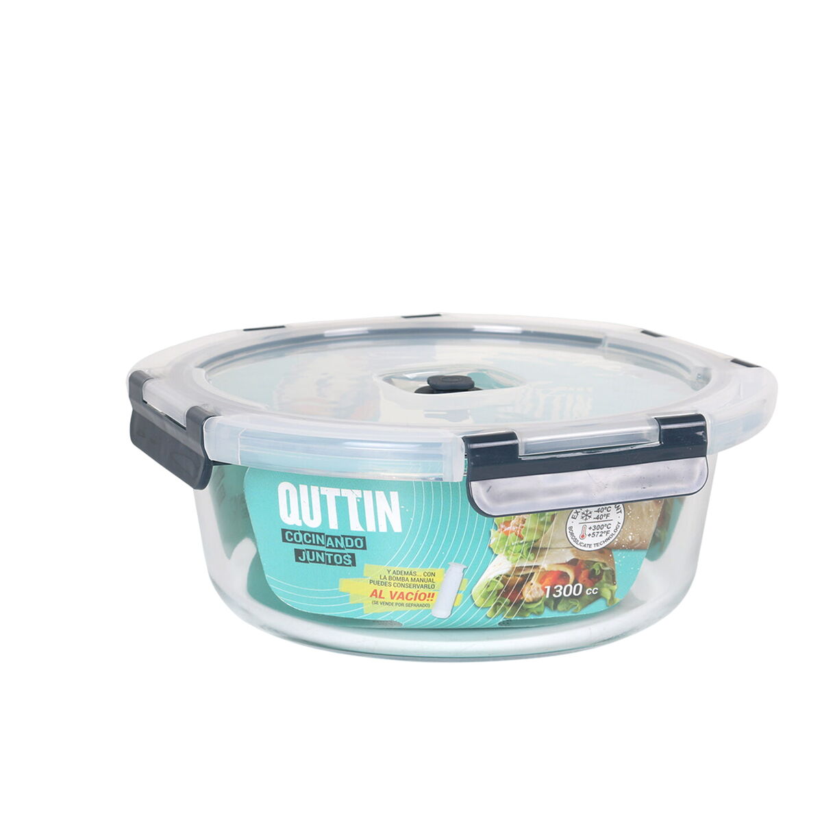 Hermetisk matlåda Quttin Rund 1,3 L (6 antal) - 4