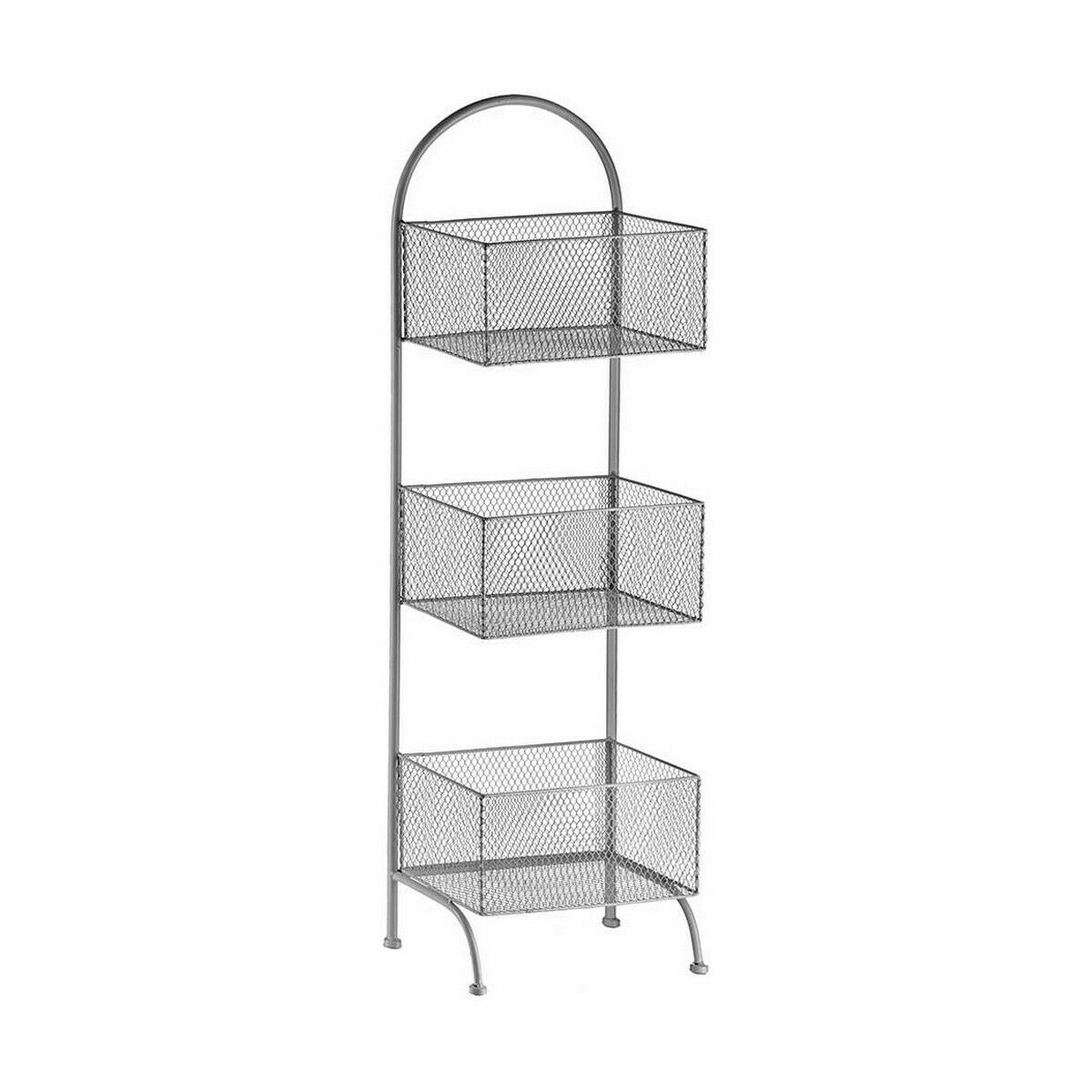 Bokhylla Gift Decor Silvrig Silver Metall 20 x 99 x 32,5 cm (4 antal) - 3