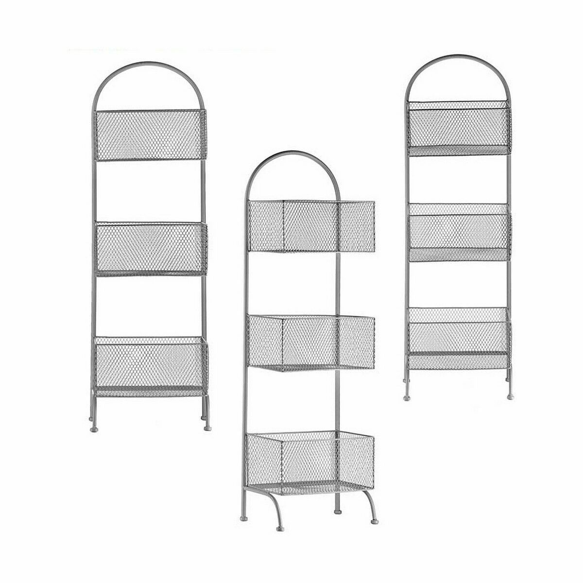 Bokhylla Gift Decor Silvrig Silver Metall 20 x 99 x 32,5 cm (4 antal) - 2