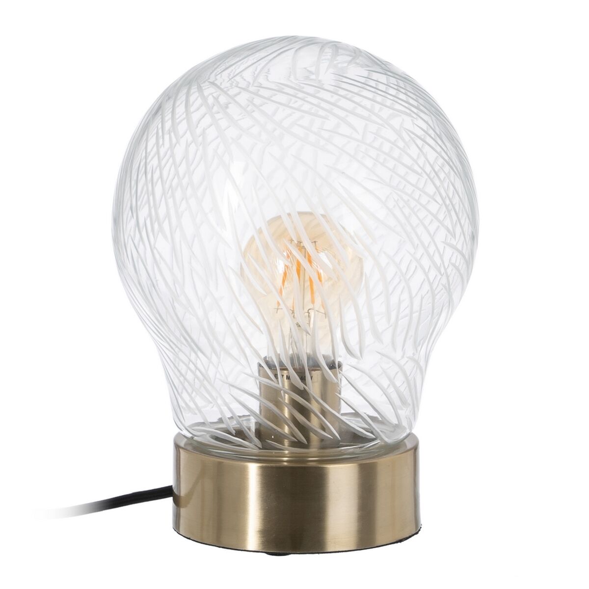Bordslampa Gyllene Metall Glas Mässing Järn 40 W 220 V 240 V 220-240 V 18 x 18 x 25 cm