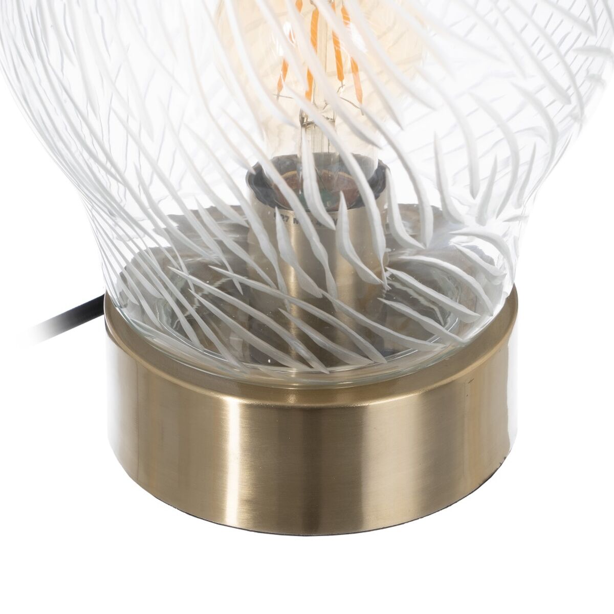Bordslampa Gyllene Metall Glas Mässing Järn 40 W 220 V 240 V 220-240 V 18 x 18 x 25 cm - 4