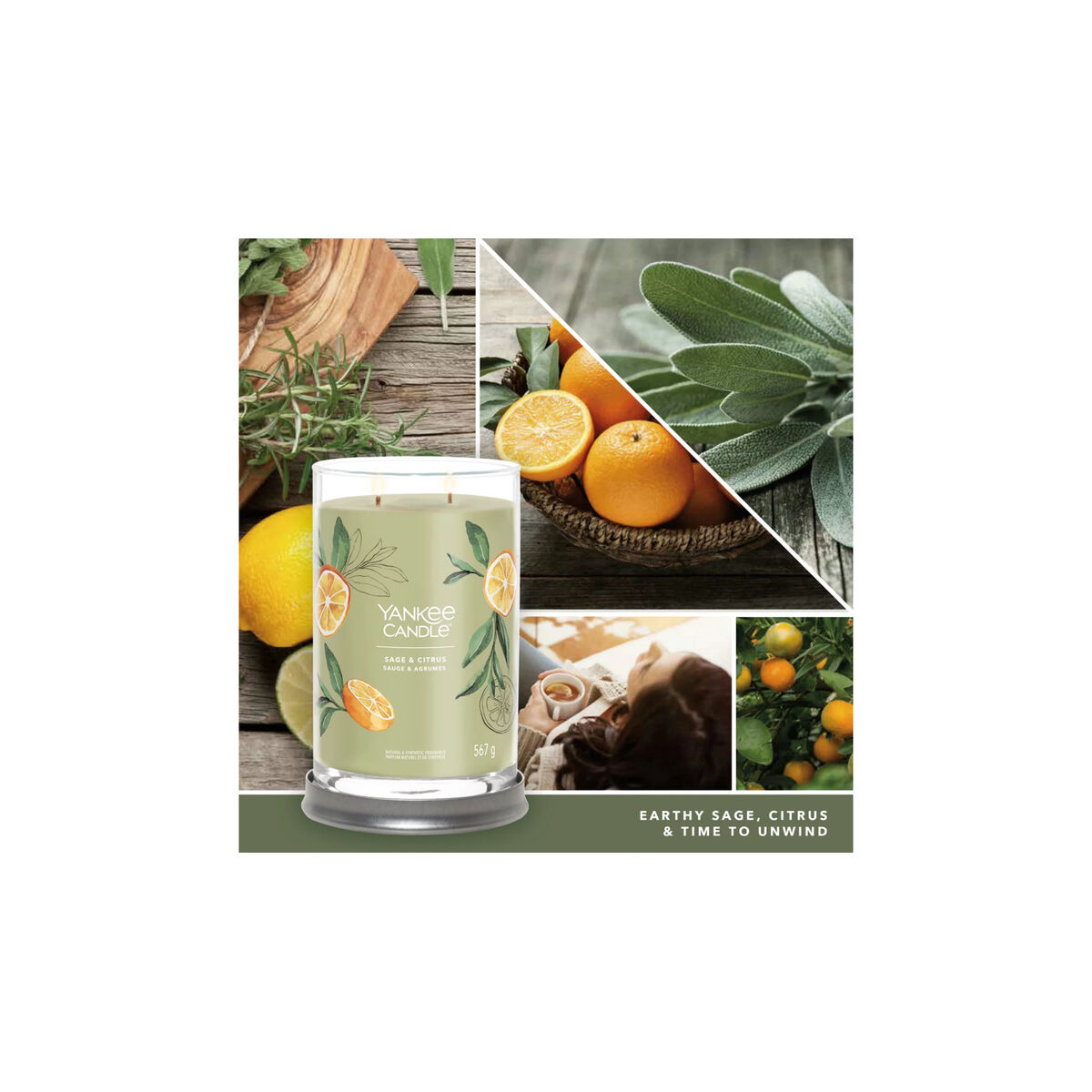 Doftljus Yankee Candle Sage & Citrus 567 g - 5