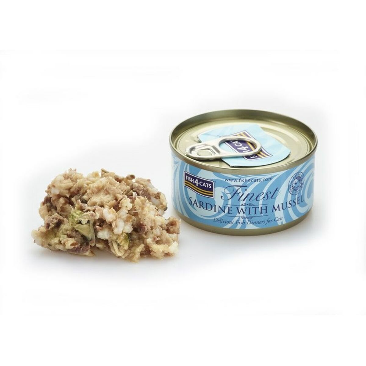 Kattmat FISH4DOGS FISH4CATS Sardine with mussel Fisk 70 g - 2