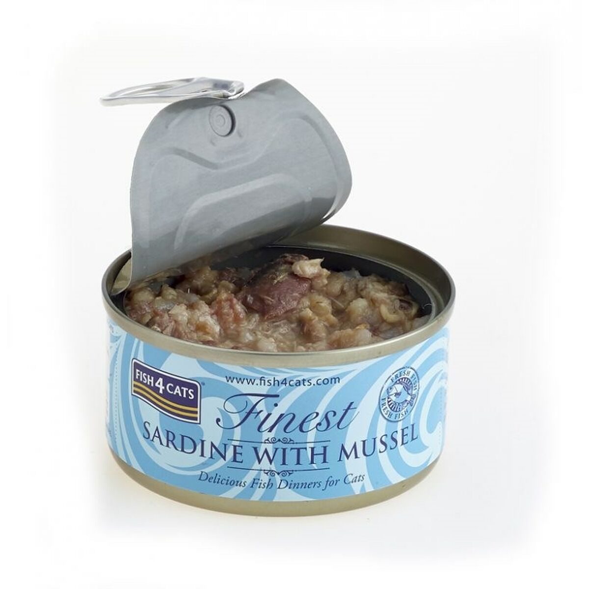 Kattmat FISH4DOGS FISH4CATS Sardine with mussel Fisk 70 g - 3