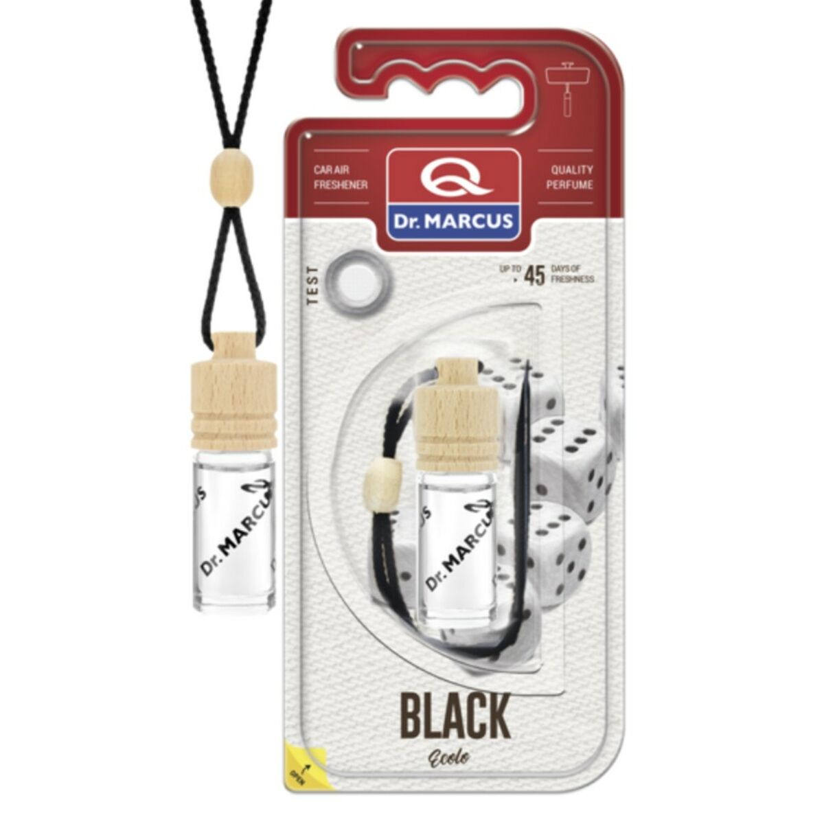 Billuftfreser Dr Marcus Ecolo black 4,5 ml Trä Glas Doft Hängen 4 Delar