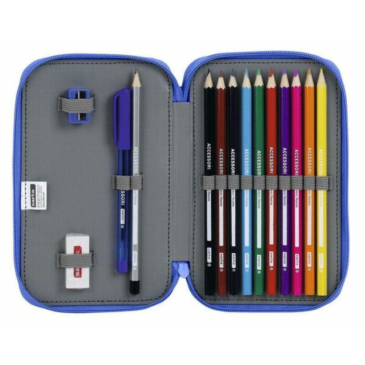 Dubbelt pennfodral Real Zaragoza Blå (28 pcs) - 2