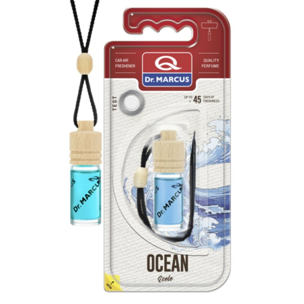 Billuftfreser Dr Marcus Ecolo Ocean 4,5 ml Trä Glas Doft Hängen 4 Delar