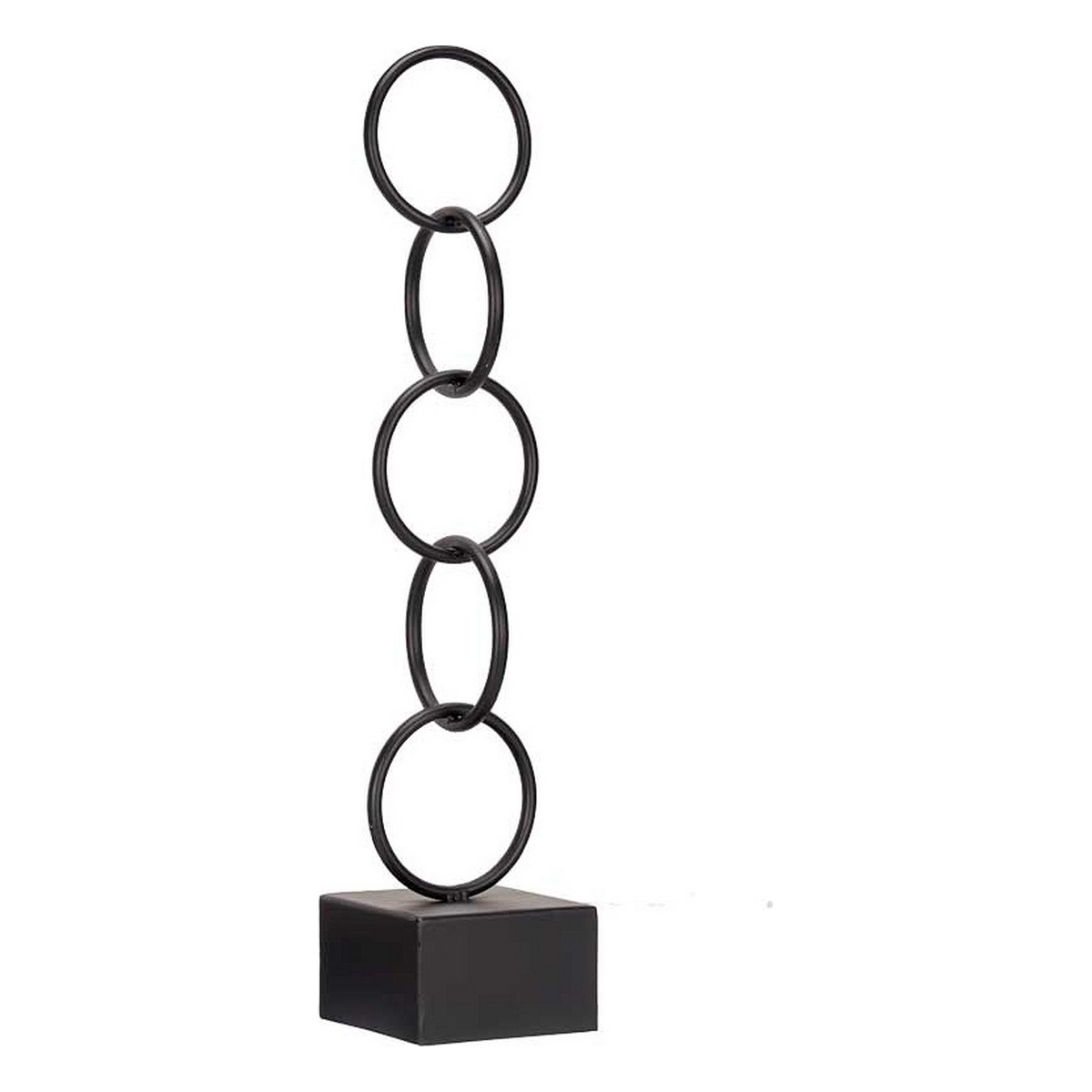 Prydnadsfigur Gift Decor Svart Ringar 12,5 x 60,5 x 12,5 cm