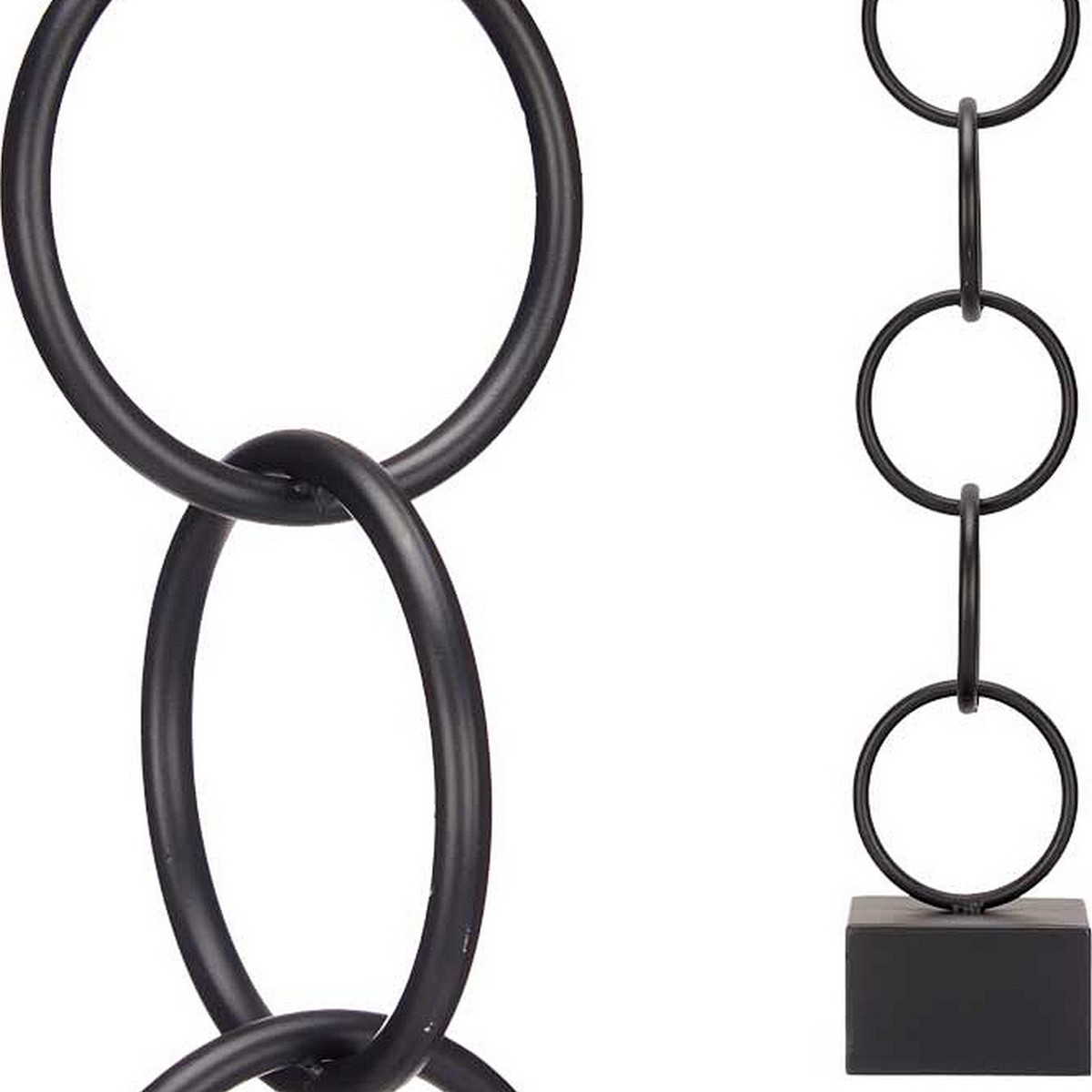 Prydnadsfigur Gift Decor Svart Ringar 12,5 x 60,5 x 12,5 cm - 2