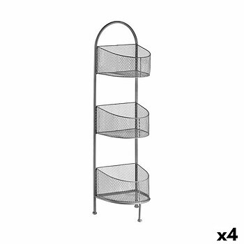 Bokhylla Gift Decor Silvrig Silver Metall 21,2 x 97 x 28,5 cm (4 antal)