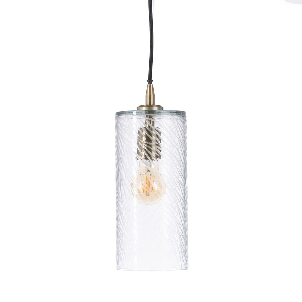 Taklampa 12 x 12 x 32 cm Glas Metall