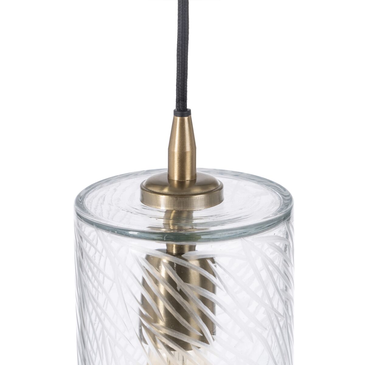 Taklampa 12 x 12 x 32 cm Glas Metall - 5
