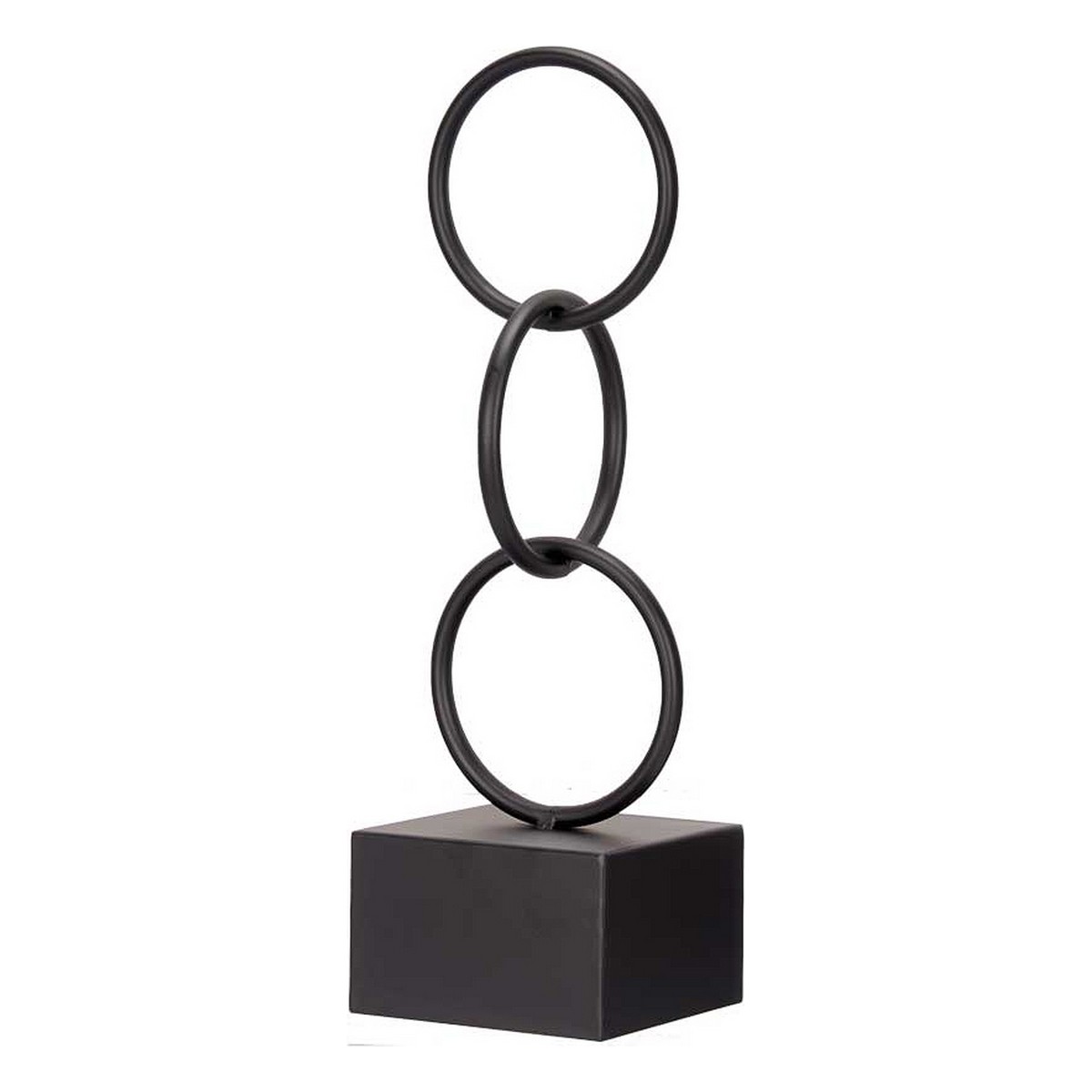 Prydnadsfigur Gift Decor Svart Ringar 12,5 x 40,5 x 12,5 cm