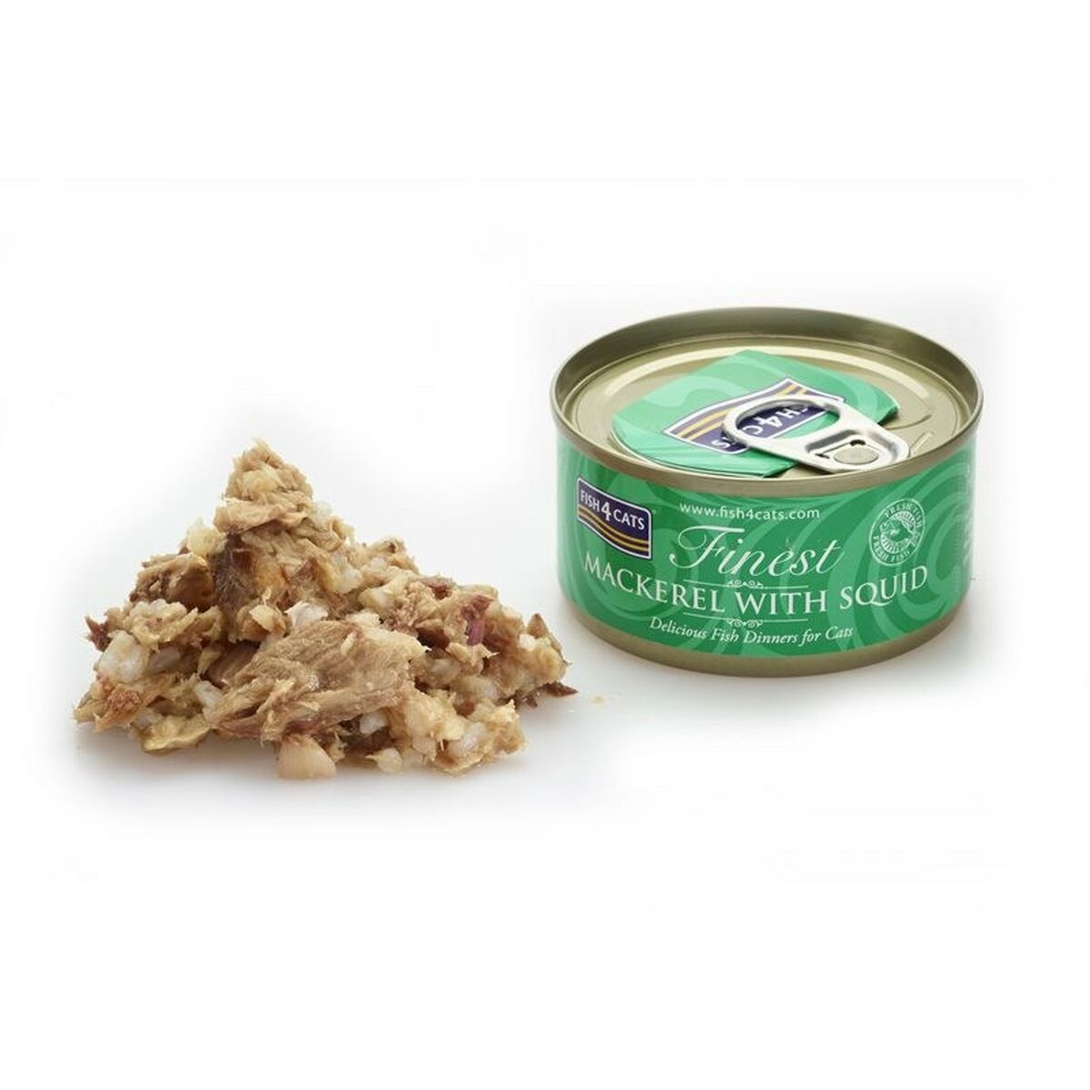 Kattmat FISH4DOGS FISH4CATS Mackerel with squid Fisk 70 g - 3