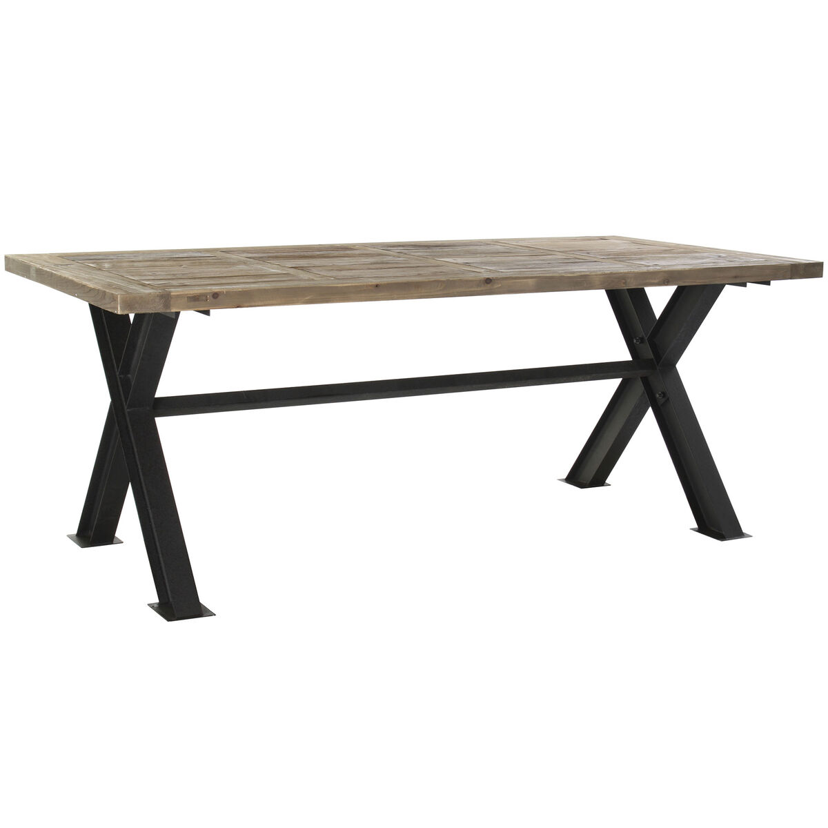 Matsalsbord DKD Home Decor Metall Järn Återvunnet Trä 200 x 100 x 78 cm - 9