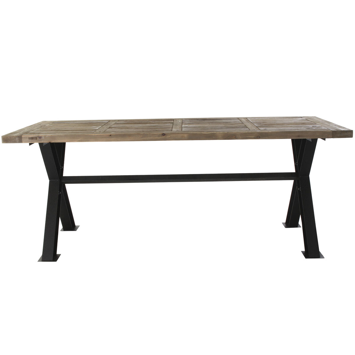 Matsalsbord DKD Home Decor Metall Järn Återvunnet Trä 200 x 100 x 78 cm - 10