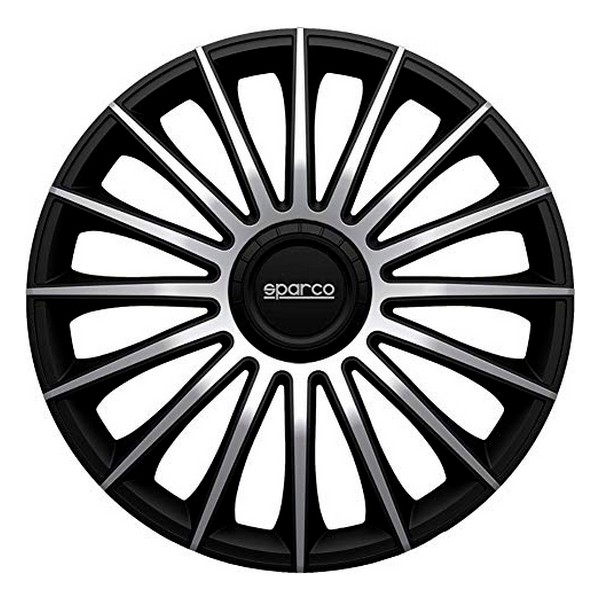 Navkapsel Sparco Torino CS5 Svart Silvrig 15" (4 uds)