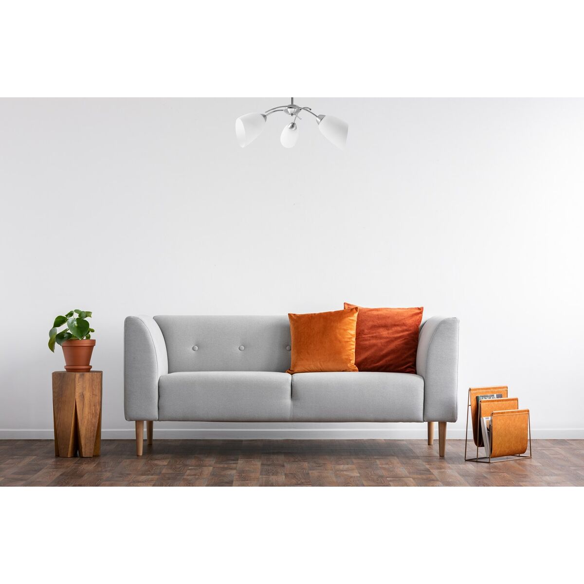 Taklampa Activejet NIKITA 3P Nikiel Vit ickel Metall Glas 120 W - 3