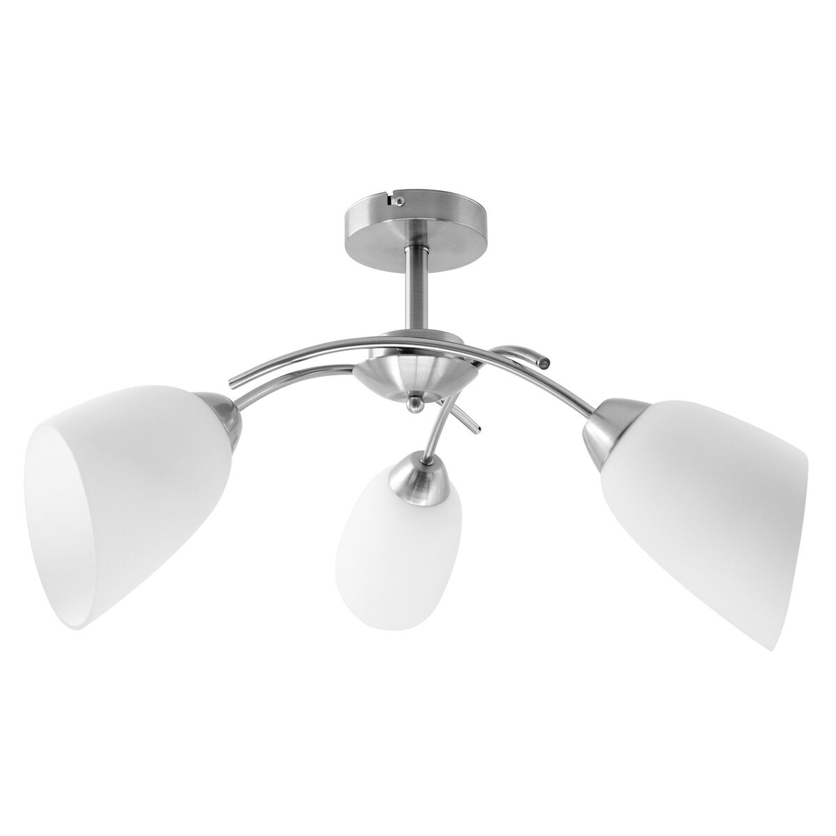 Taklampa Activejet NIKITA 3P Nikiel Vit ickel Metall Glas 120 W