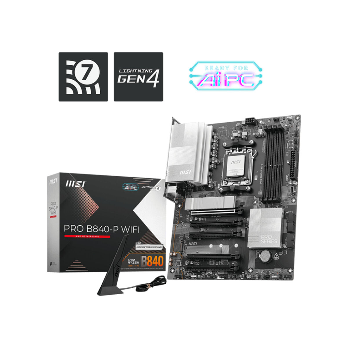 Moderkort MSI PRO B840-P WIFI Intel Wi-Fi 6 AMD AM5