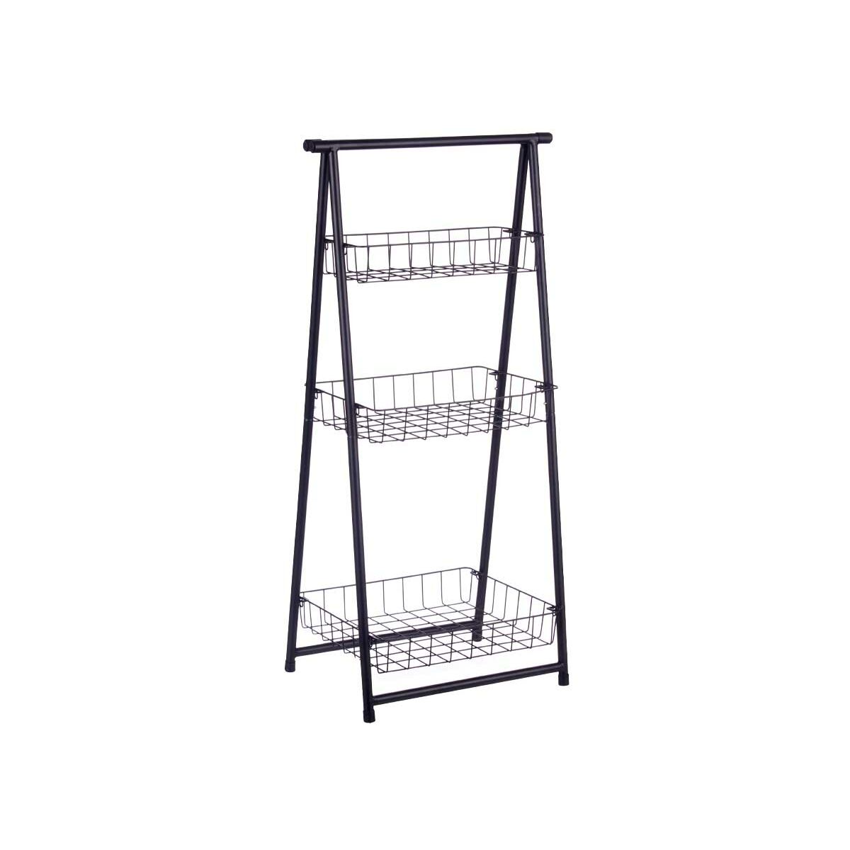 Bokhylla Kinvara Svart Metall Järn 44 x 31 x 90 cm 44 x 90 x 31 cm 48 x 8,5 x 38 cm