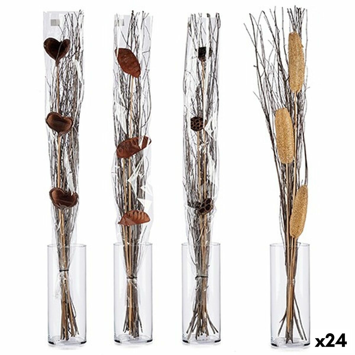 Buketter Gift Decor Grå Naturell 100 cm 12 x 96 x 10 cm (24 antal)