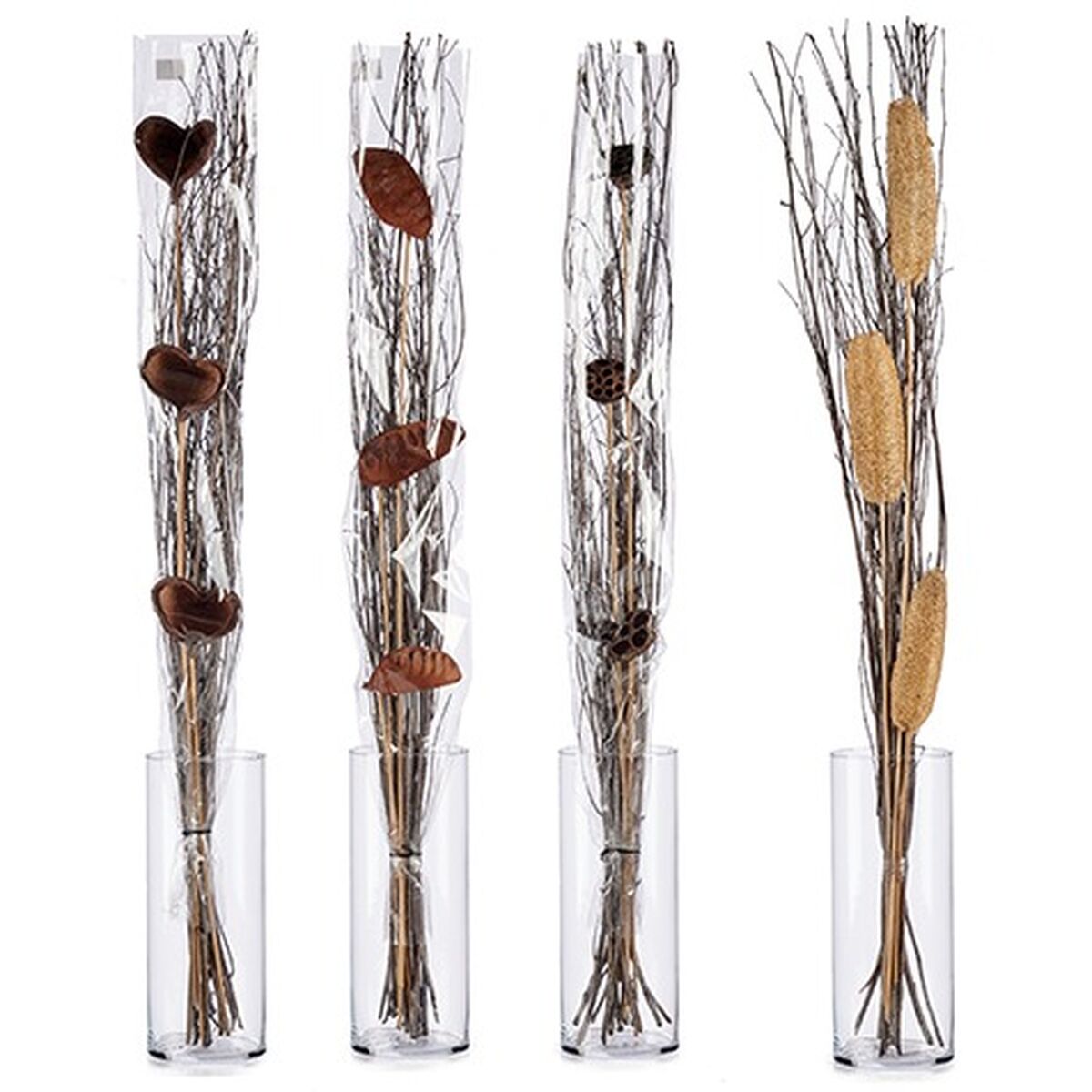 Buketter Gift Decor Grå Naturell 100 cm 12 x 96 x 10 cm (24 antal) - 2