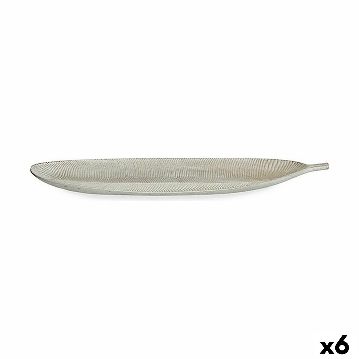 Bordsdekoration Gift Decor Vit Trä MDF 59,5 x 3 x 21,6 cm Dekoration Löv av en växt (6 antal)