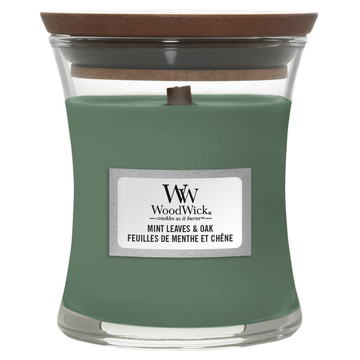 Doftljus Woodwick Mint Leaves & Oak 275 g