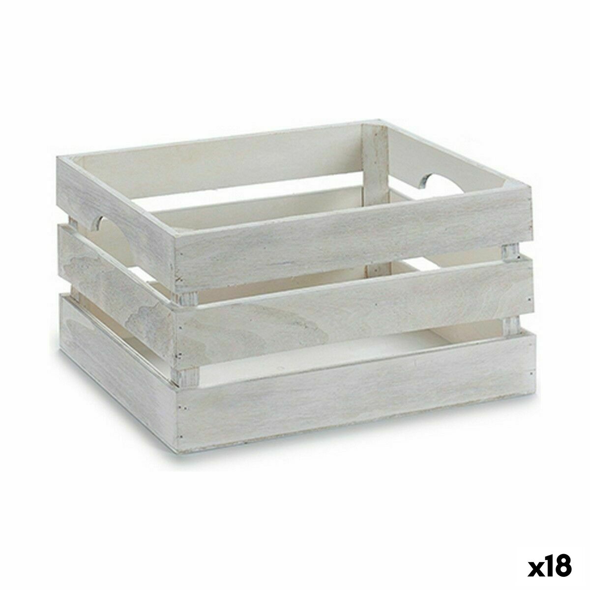Dekorationslåda Gift Decor Vit Trä Poppel Poppelträ (18 antal)