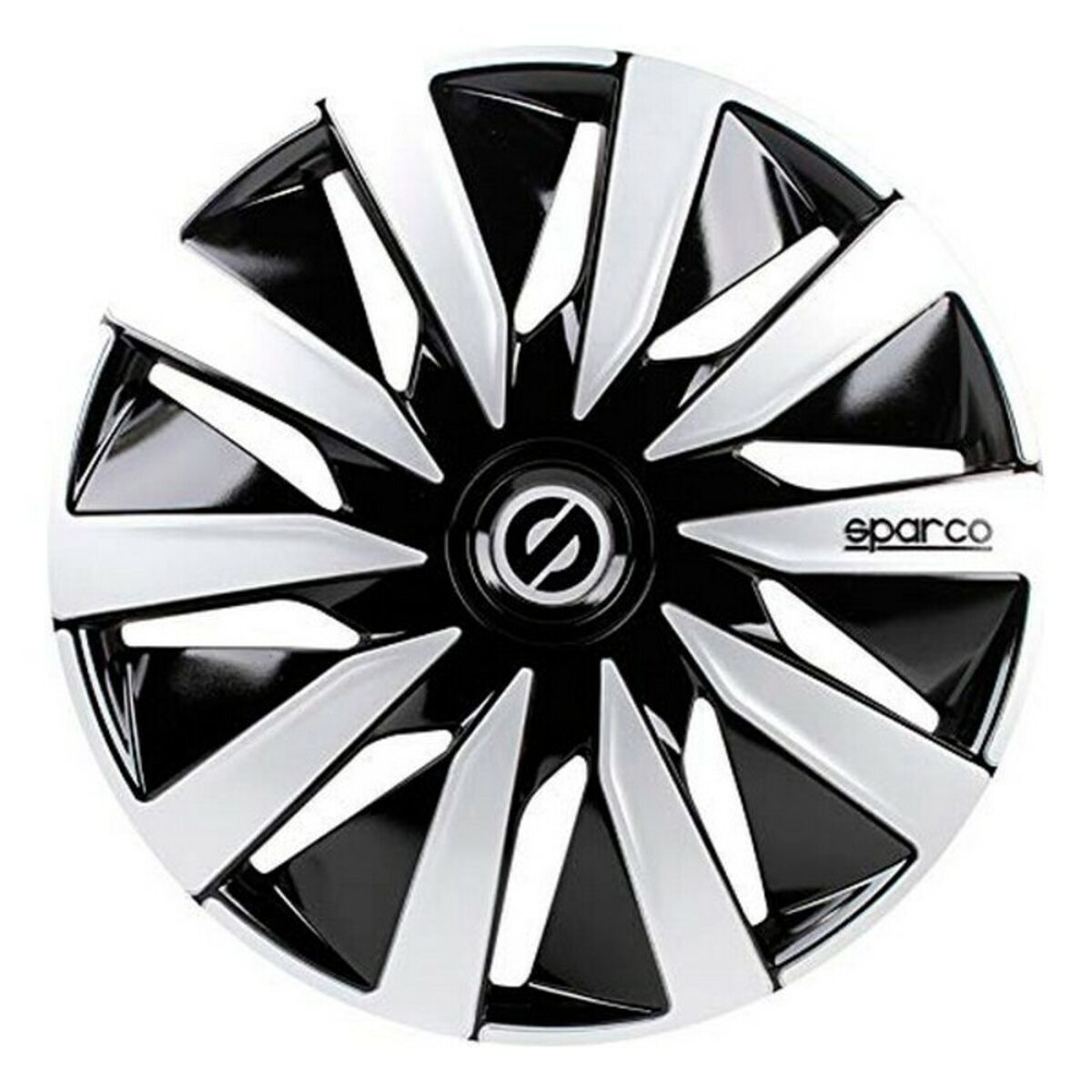 Navkapsel Sparco SPC1491BKSV Silvrig Svart 14" Svart/Silvrig - 4