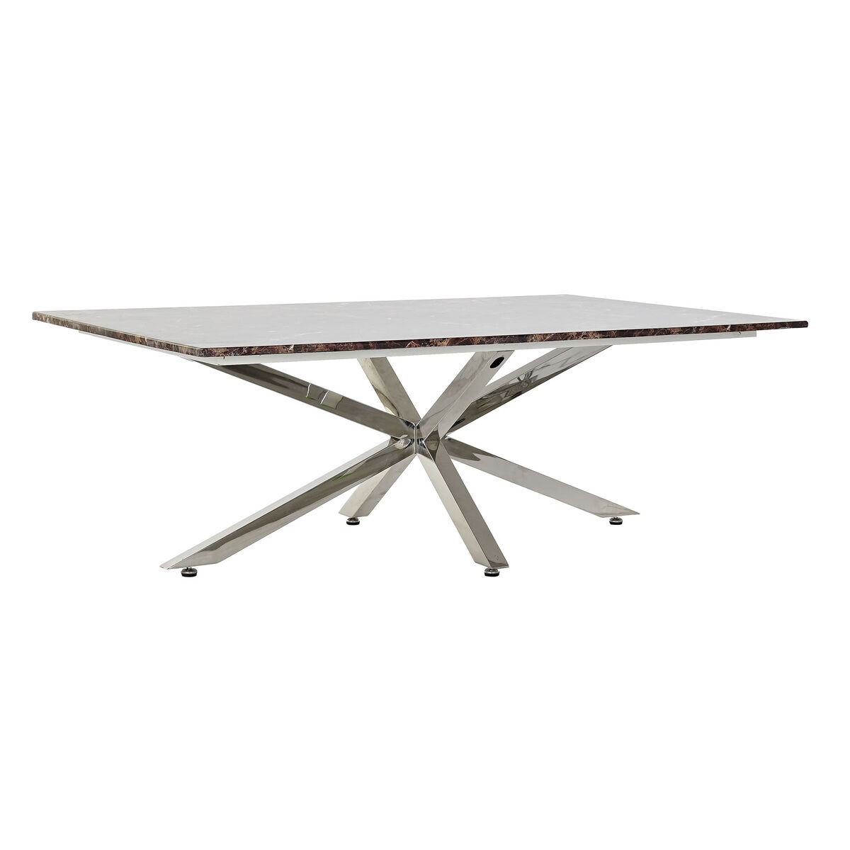 Soffbord DKD Home Decor Silvrig Marmor Stål Plast 130 x 80 x 45 cm - 3