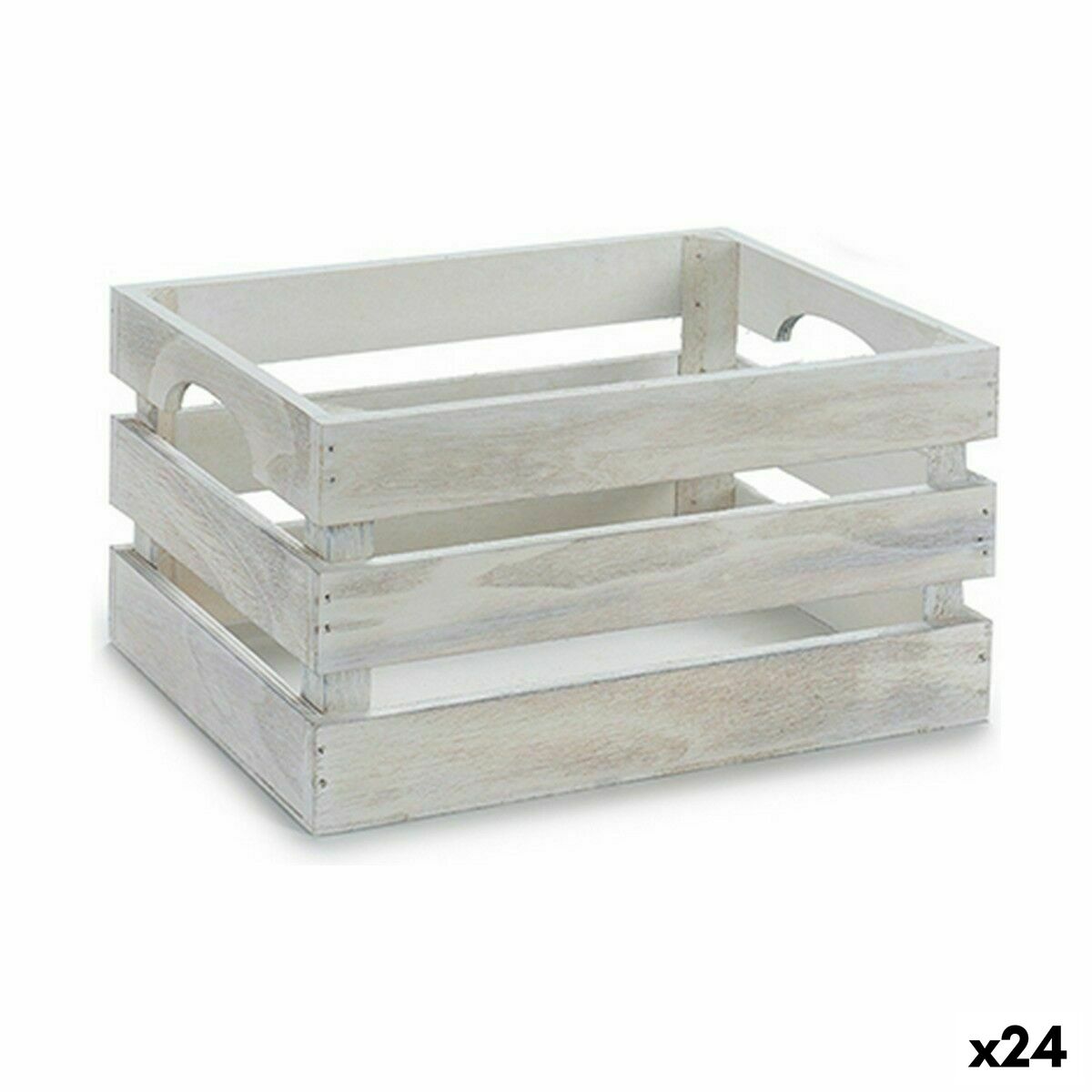 Dekorationslåda Gift Decor Vit Poppel Poppelträ (24 antal)