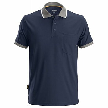 Polotröja kortärmad Herr Snickers Workwear 2724 Polo AllroundWork Technology 37.5® Marinblå