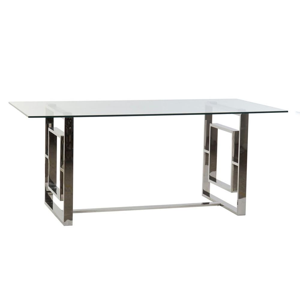 Matsalsbord DKD Home Decor Glas Stål (180 x 90 x 75 cm) - 2