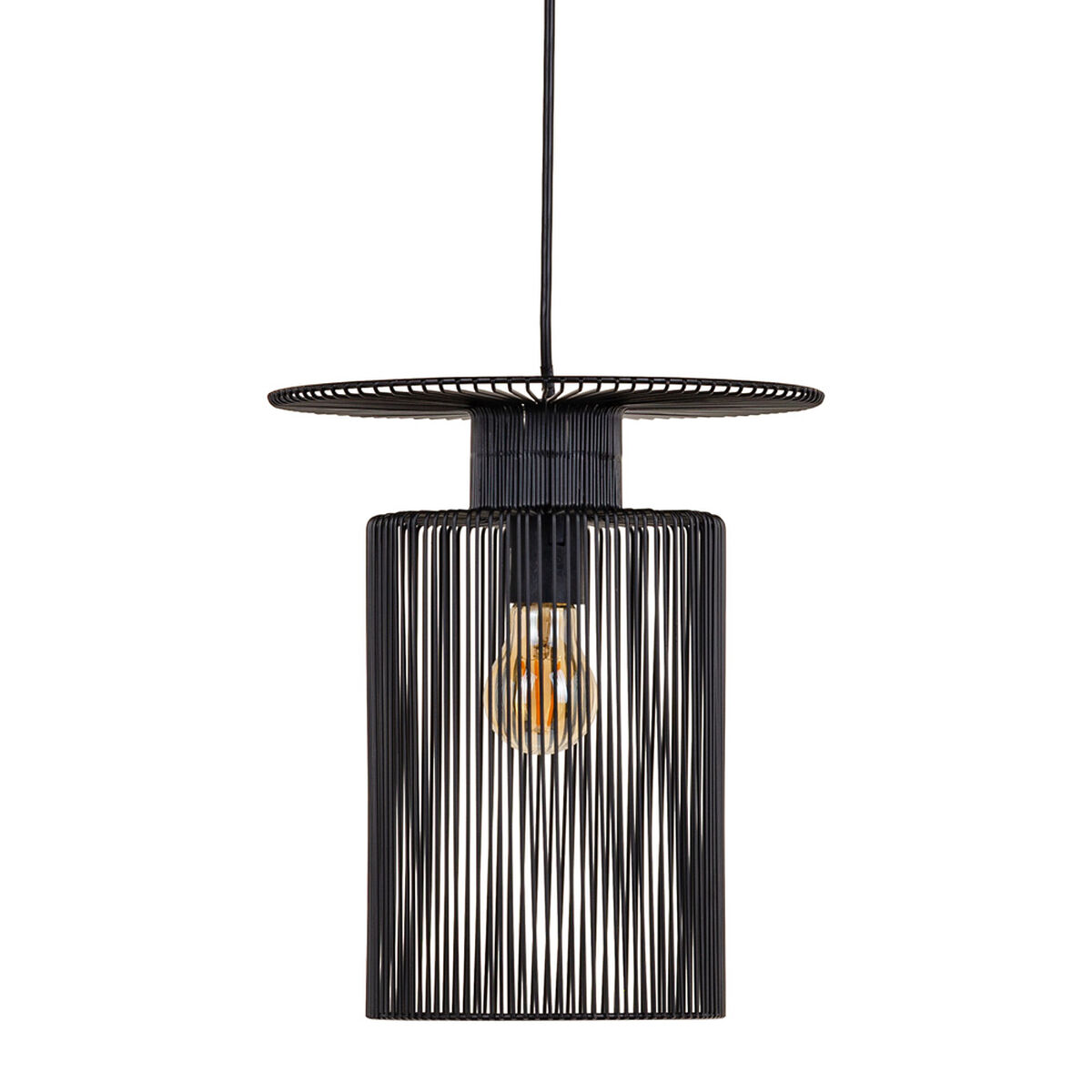 Taklampa 27 x 27 x 30,5 cm Svart Järn Ø 27 cm