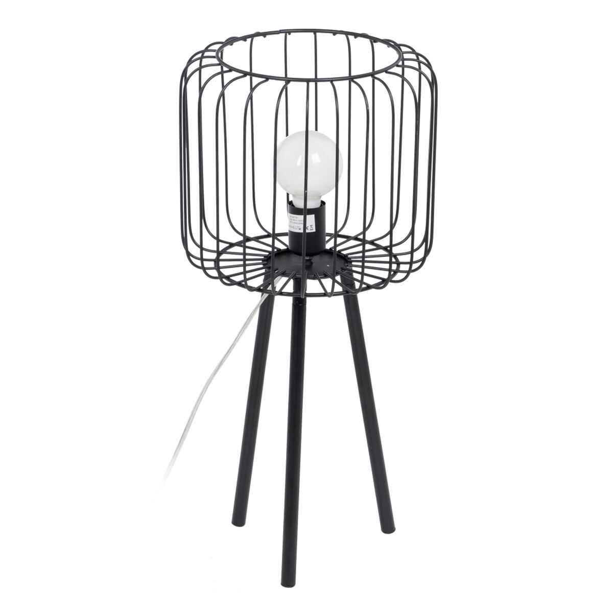 Bordslampa Svart Metall Järn 60 W 220 V 240 V 220 -240 V 29 x 29 x 60 cm