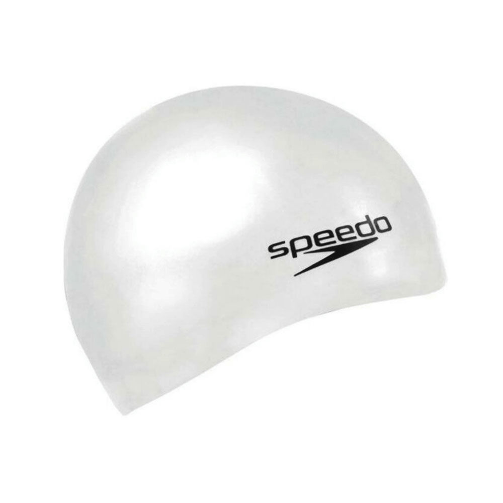 Badmössa Speedo PLAIN FLAT Vit Silikon