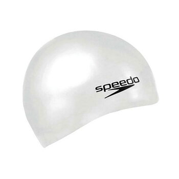 Badmössa Speedo PLAIN FLAT Vit Silikon