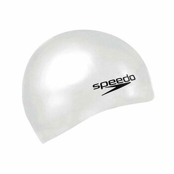Badmössa Speedo PLAIN FLAT Vit Silikon