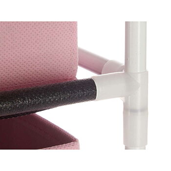 Bokhylla Vit Rosa polypropen Järn TNT (Non Woven) 35 x 35 x 102 cm (6 antal)