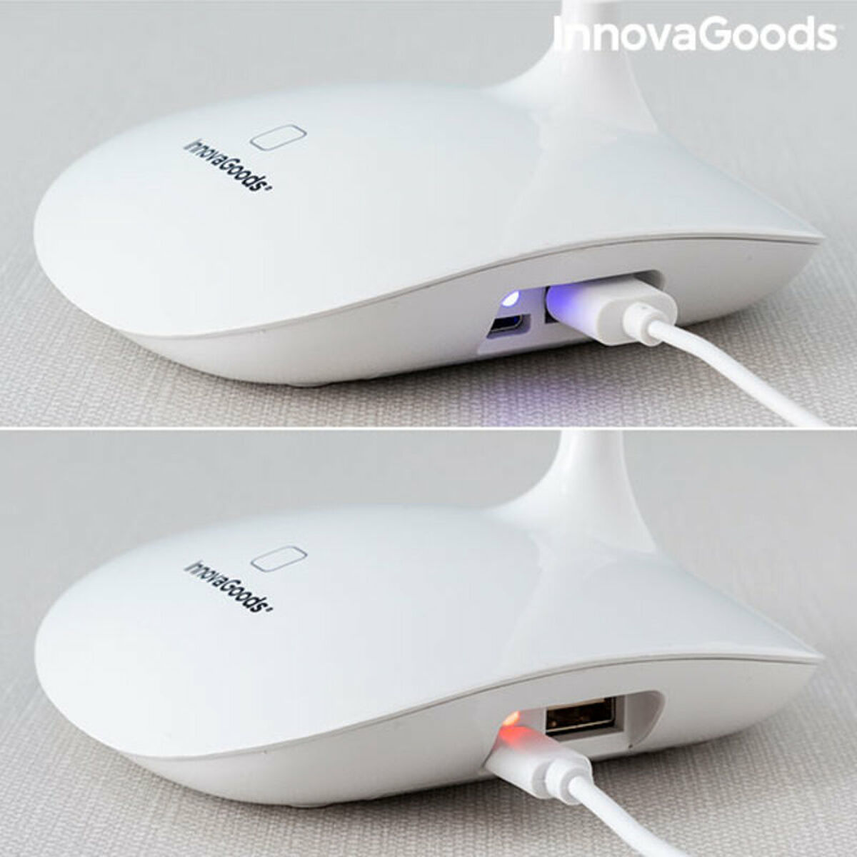 Uppladdningsbar bordslampa med LED och touch-funktion InnovaGoods Lum2Go Vit 3,7 V (Renoverade A) - 6
