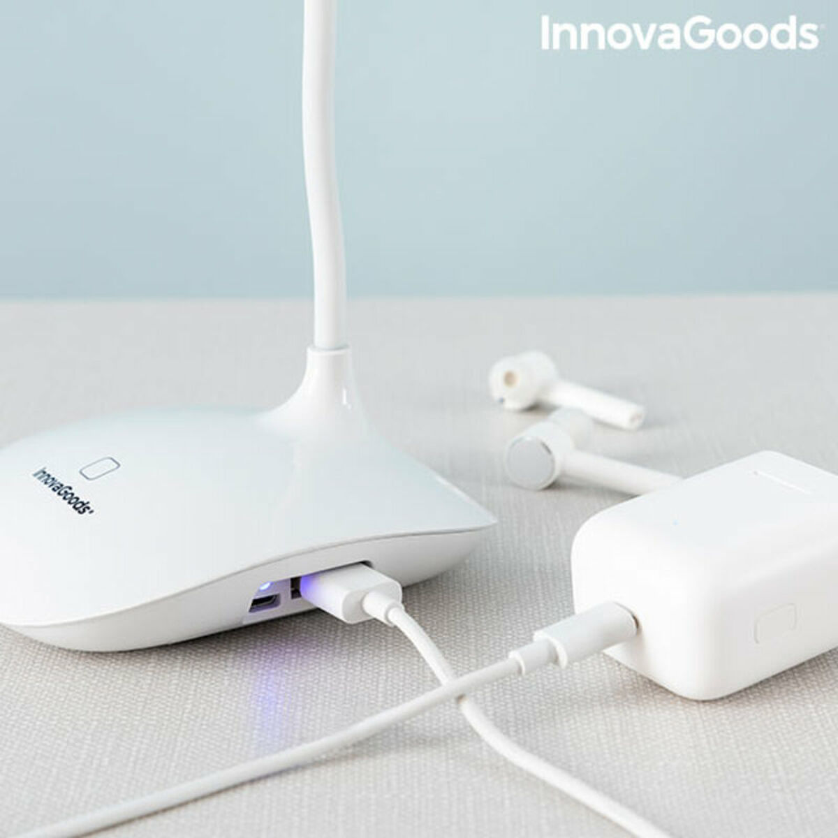 Uppladdningsbar bordslampa med LED och touch-funktion InnovaGoods Lum2Go Vit 3,7 V (Renoverade A) - 7