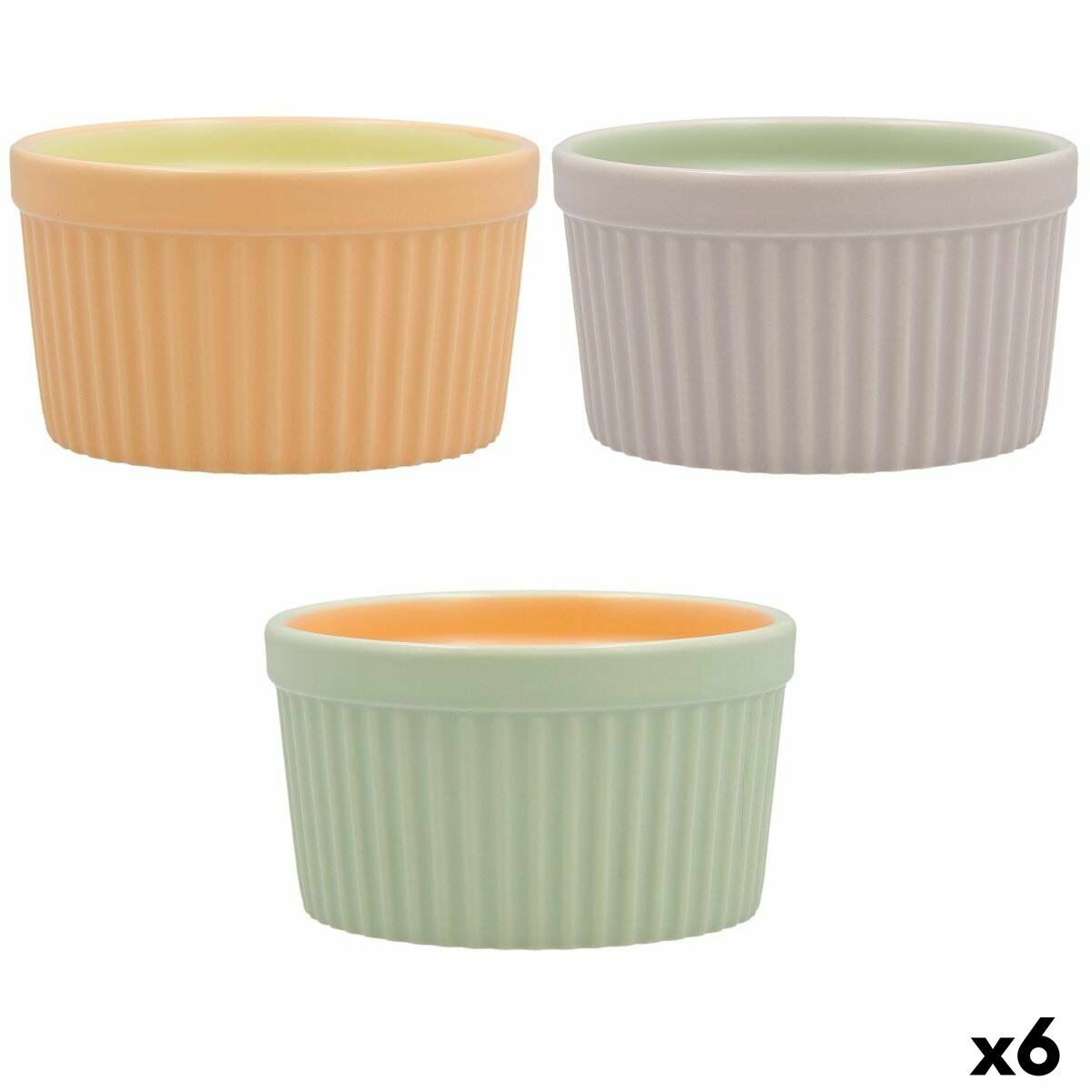 Ramekin Quid Vitamina Dvobarvna Keramik 10,5 x 10,5 x 5,9 cm (6 antal)