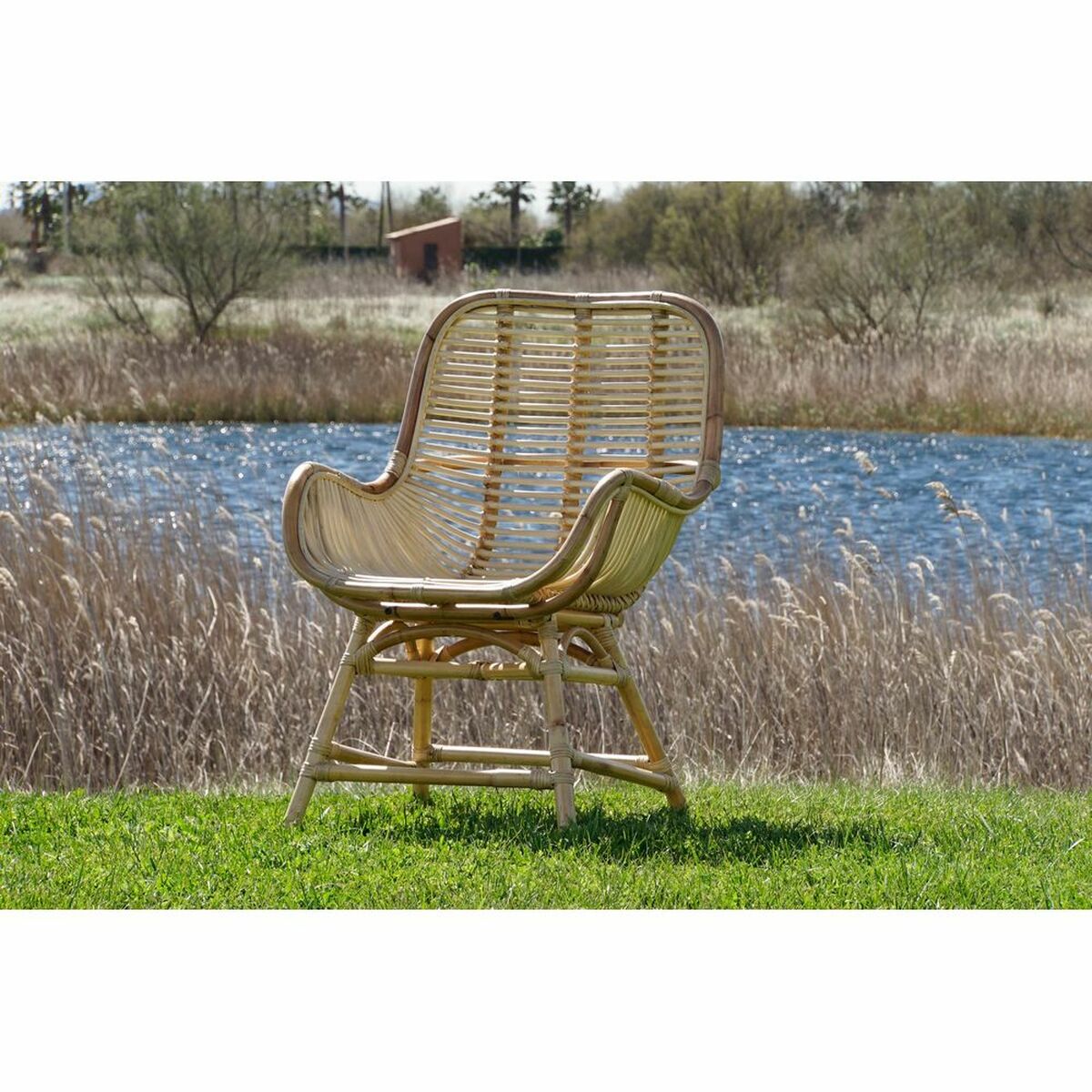 Kerti szék DKD Home Decor Multicolour Naturell Rattan 61 x 58 x 92 cm 62 x 62 x 92 cm - 4