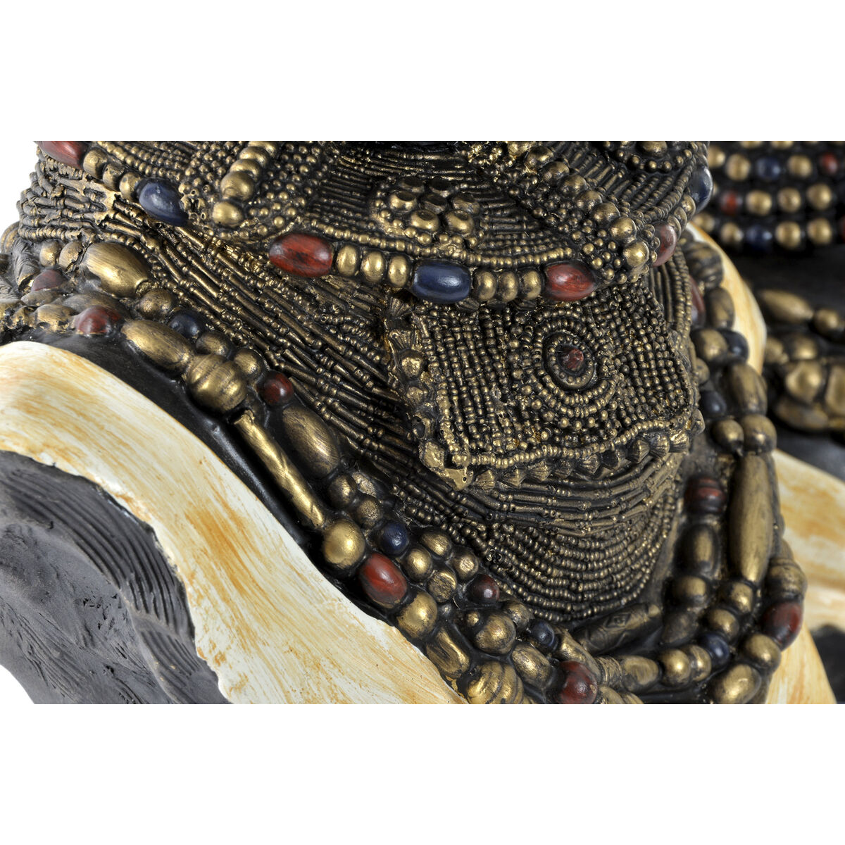 Prydnadsfigur DKD Home Decor Svart Beige Kolonial Afrikanska Afrikan 26 x 20 x 42 cm (2 antal) - 4