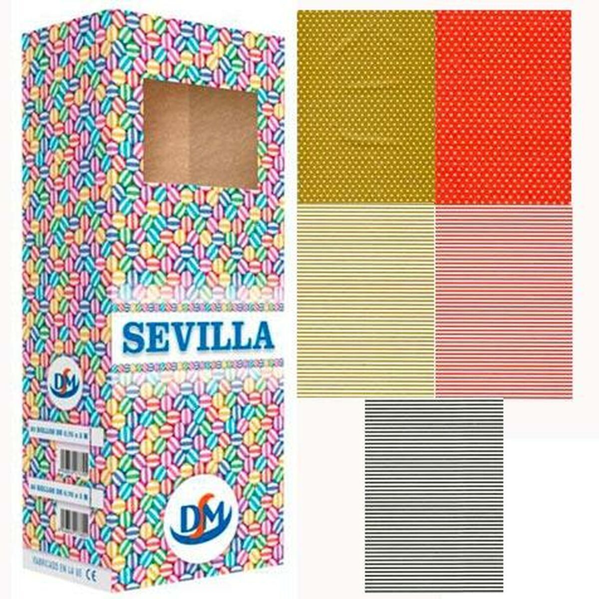Presentpapper DM Sevilla Multicolour Rulle 70 x 200 cm (50 antal)